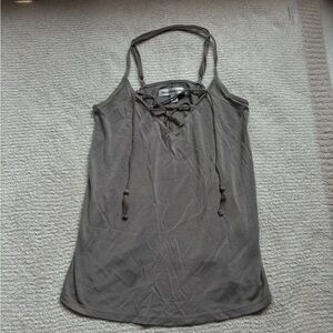 Abercrombie & Fitch brown/grey tank top with cross back